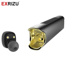 EXRIZU гарнитура Bluetooth и Мощность банк двойной Близнецы стерео Беспроводной наушники вкладыши Магнитная HIFI Музыка динамик для телефона iPhone 7