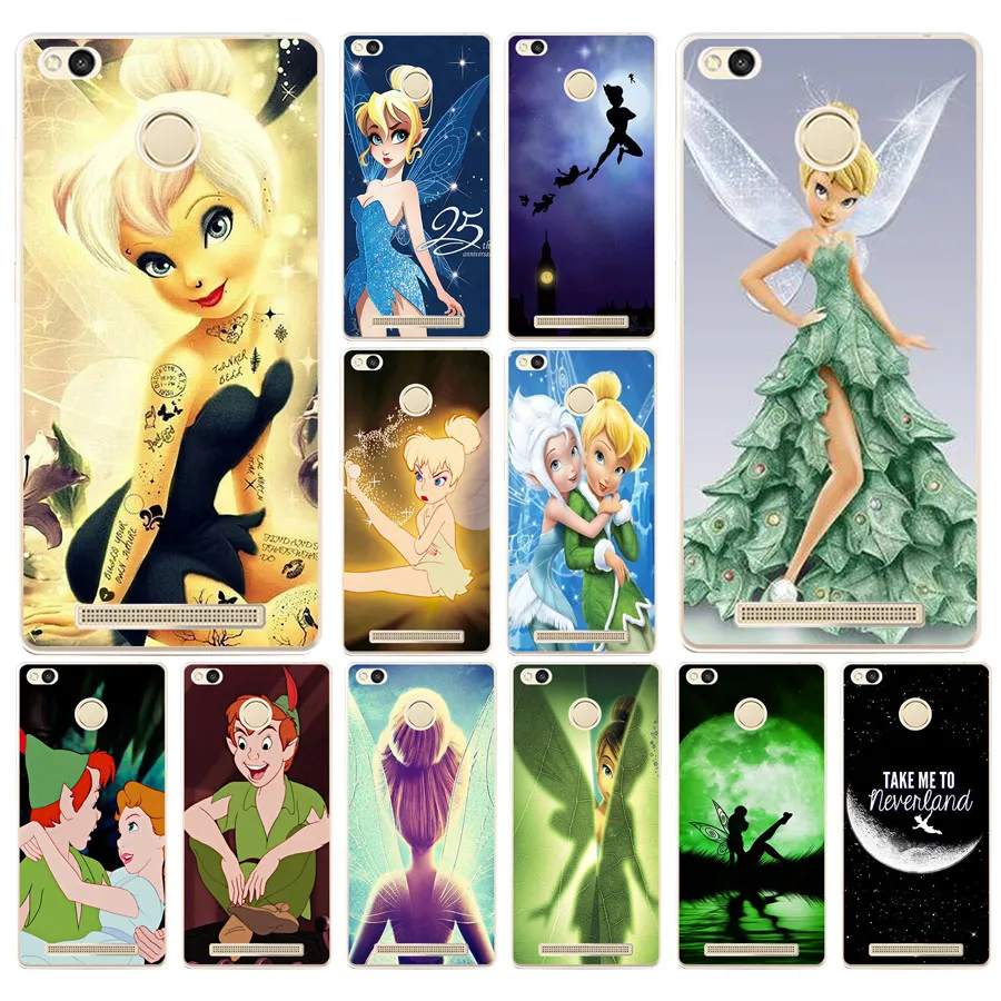 

227DF Peter Pan Wendy Tinkerbell Tinker bell Hard Cover Case for Xiaomi Redmi 3S 3Pro 4a 5 plus Note 4 4x 5a 4pro Mi5 mi a1