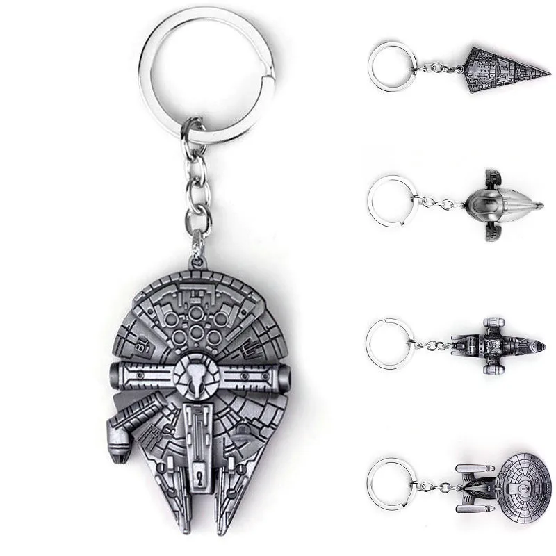 Fashion Star Wars Spaceship Keychain Cool Falcon Keyrings Alloy Pendant