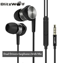 BlitzWolf BW VOX1 In ear Ring Iron Noise Cancelling font b Earphone b font Earbuds Universal