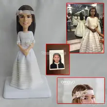 Ooak заказ глиняные фигурки заказ глина девушка невесты кукольный домик куклы свадебный торт Топпер Декор миниатюрная скульптура книги по искусству работы