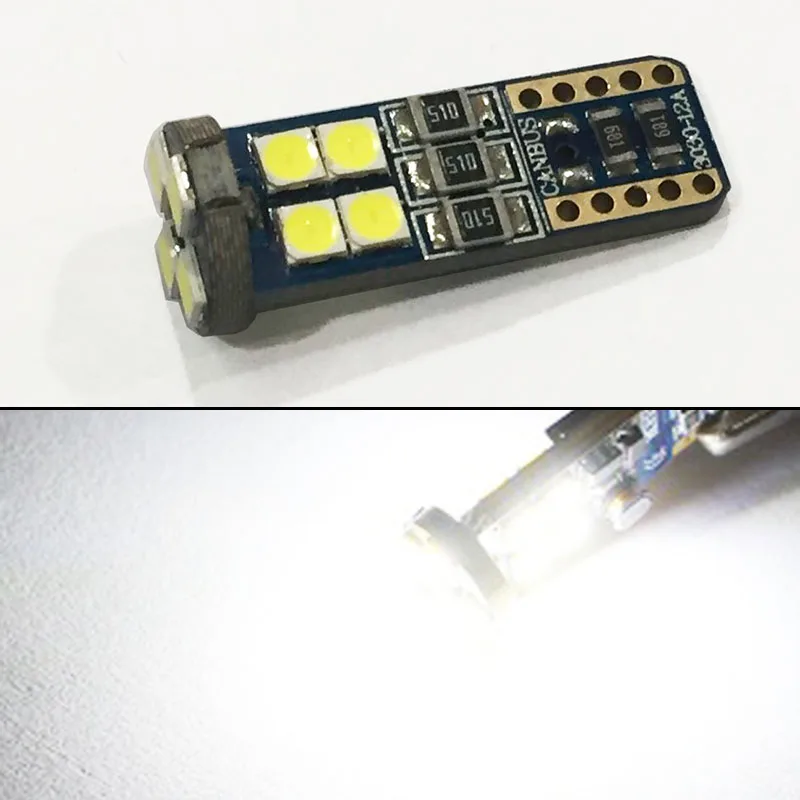 Светильник лампы высокой мощности T10 12SMD 3030 194 168 W5W Canbus без кода ошибок 6 шт.