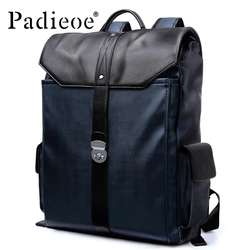

Padieoe men backpack bookbag mens bag canvas luxury college back pack fashion waterproof travel luggage bag laptop