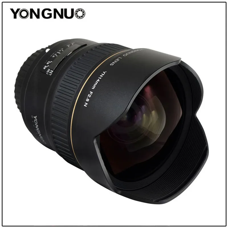 YONGNUO 14 мм F2.8 ультра-широкоугольный объектив YN14mm с автофокусом AF MF металлический объектив для Nikon d5300 d3400 d3100 d200 d810