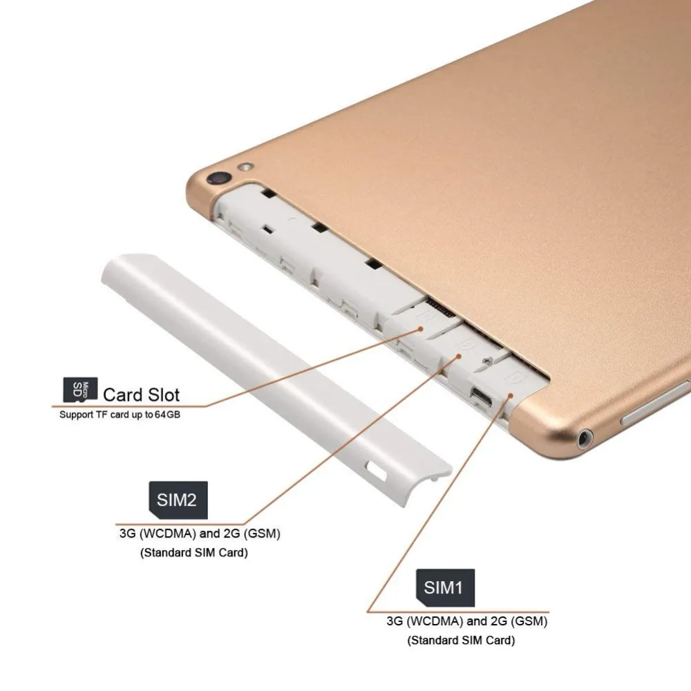ZONNYOU Free 9.7 Inch Tablets PC Android 7.0 Octa Core 4GB/32GB Bluetooth WIFI 3G Call Tablets Mobile Tactile Tablet Official