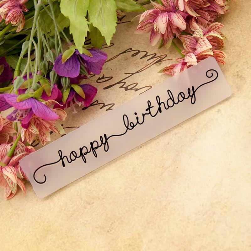 

ZFPARTY Happy Birthday Plastic Embossing Folders for DIY Scrapbooking Paper Craft/Card Making Decoration Supplies