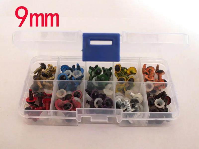 1 коробка 100 шт. 10 цветов 9 мм|safety eyes box|safety eyes9mm safety |