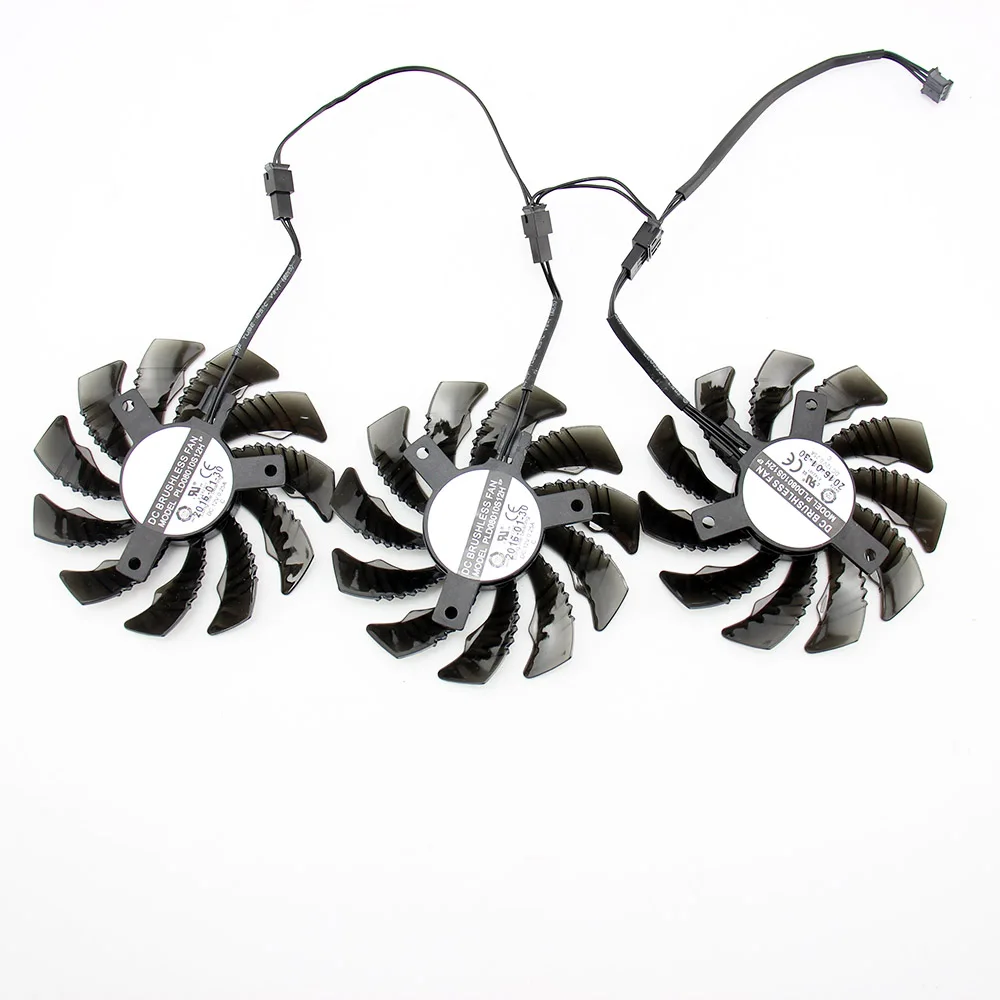 Kaufen 3 teile los 75 MM PLD08010S12H GTX970 VGA GPU Kühler Fan Gelten Für Gigabyte GV N970WF3 GV N970G1 GAMING Grafiken Karten AsReplacement