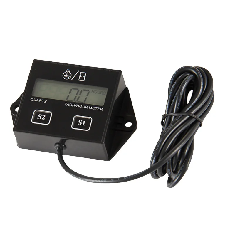 Inductive TACH RPM Tachometer Hour Meter for motorcycle marine