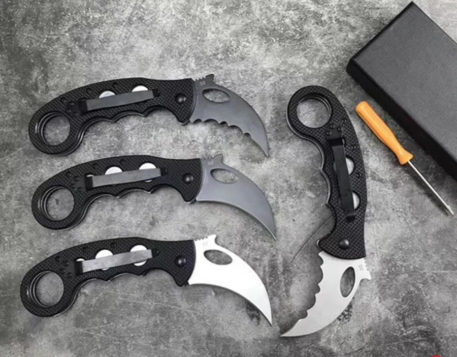 Karambit Складной нож 440c Лезвие G10 Ручка боевой карманный Открытый Отдых Охота выживания Тактические Ножи EDC ручные инструменты