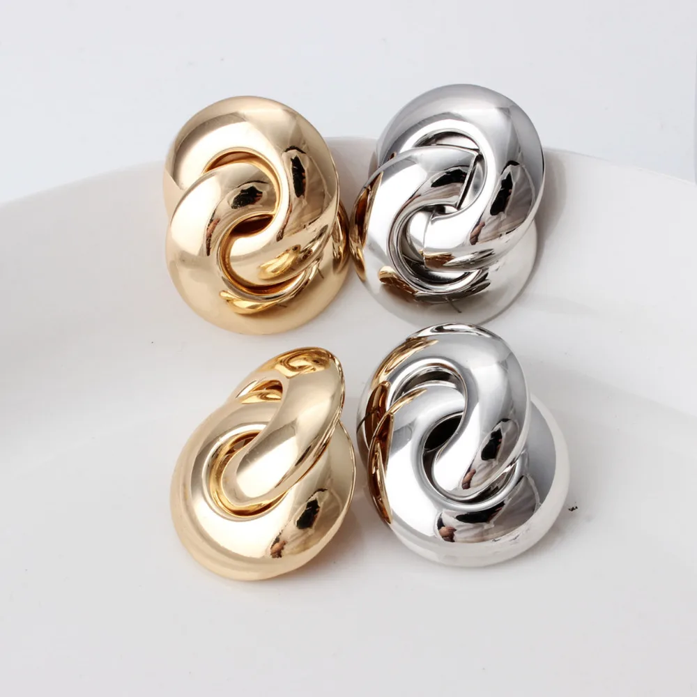 Трендовые персональные преувеличенные скрученные геометрические серьги Ретро панк круглые серьги женские подарки