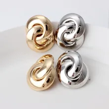 Трендовые персональные преувеличенные скрученные геометрические серьги Ретро панк круглые серьги женские подарки