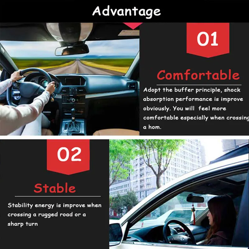  2pcs Car Styling Car Shock Absorber Suspension Autobuffer Car Air Bag Front Rear Spring Bumpers Acc - 33044980626