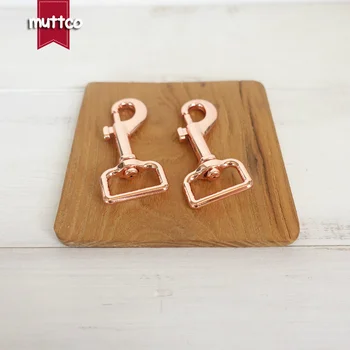 

100pcs/lot DIY Dog leash wholesale rose golden 25mm metal key chain Dog Clasp Metal Hook Hardware lobster buckle Sewing PK-010