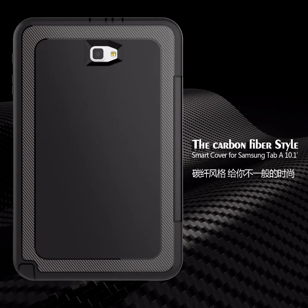

Luxury Smart Wake up function Case For Samsung Galaxy Tab A6 10.1 T580 T585 Safe Armor Shockproof Heavy Duty Silicone Hard Cover