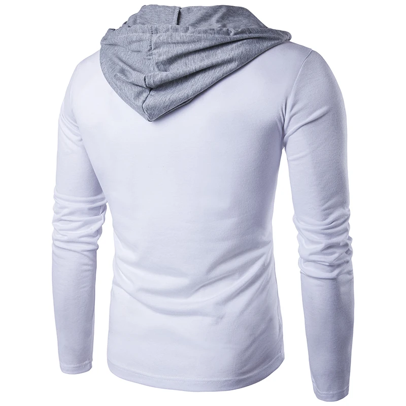 Men's Hooded t shirt 2018 spring casual Sling Tees V-neck Male Fake two pieces Slim Male Long-Sleeved T-Shirts Tops EU/US size Men's Hooded t shirt 2018 spring casual Sling Tees V-neck Male Fake two pieces Slim Male Long-Sleeved T-Shirts Tops EU/US size