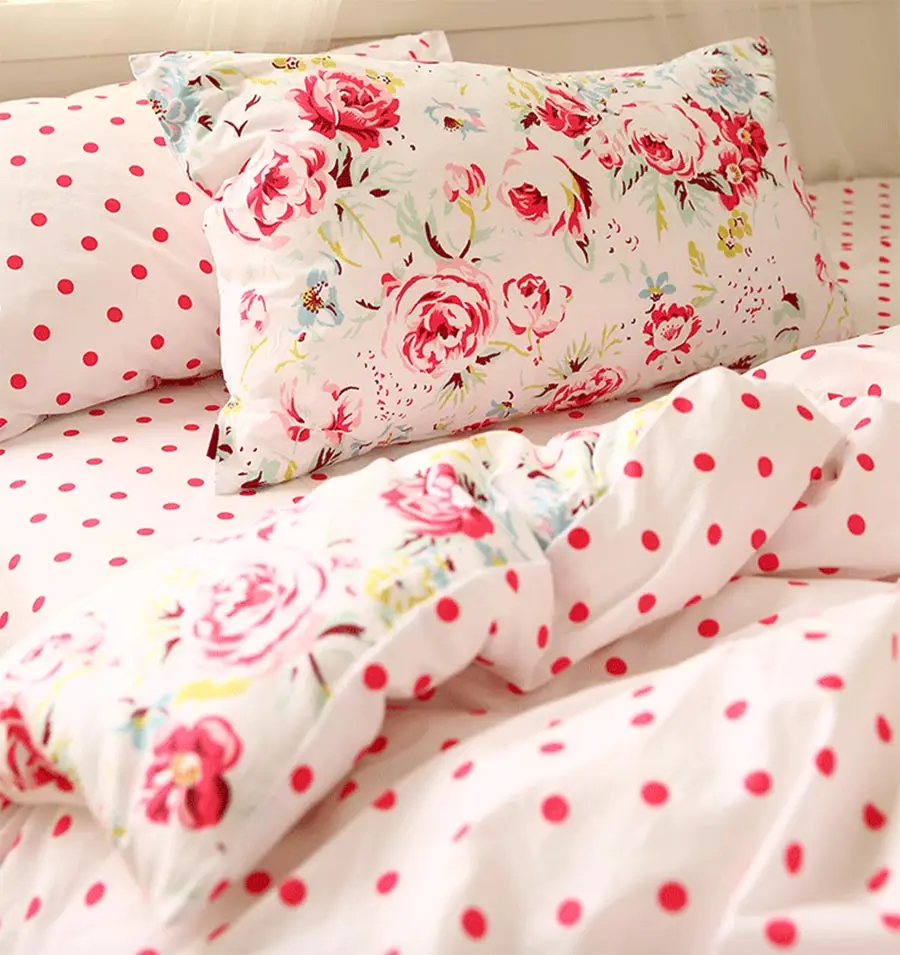 buy duvet cover red floral and get free shipping on aliexpress com red polka dot sheets