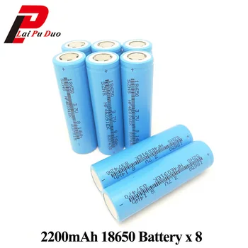 

18650 Rechargeable Battery for Laptop Power Bank ICR18650 2200mAh Batteria Replacement Batteries Cell 8 Pieces Included
