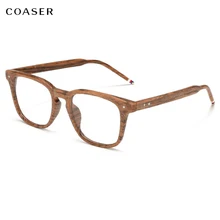 COASER, новая мода, Ретро стиль, Круглый, TR90, имитация дерева, для мужчин и женщин, оптические очки, оправа, костюм, по рецепту, близорукость, линзы, очки