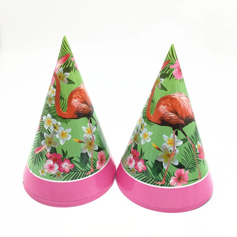 6pcs/lot new Pink flamingo party hats Flamingo birthday party supplies