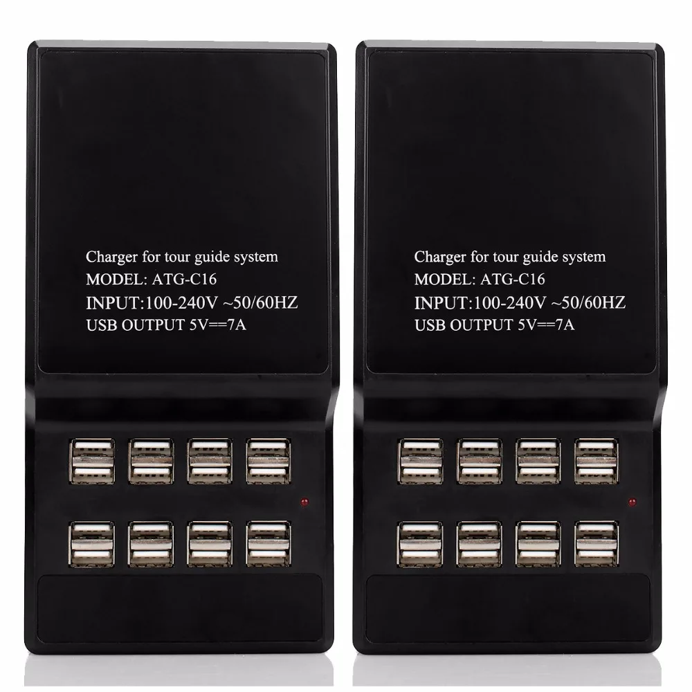2pcs 16 Port USB font b Charger b font Base 35W USB Charging Dock Built in