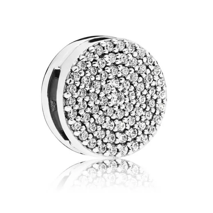 

2018 New Authentic 925 sterling silver Reflexions Dazzling Elegance Clip Charm Fit Signature bracelet Clip Charm DIY Jewelry