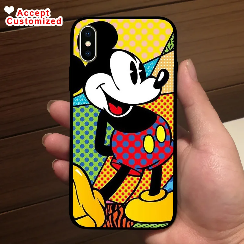 

Cute Mickey Cover for Samsung Galaxy Note 8 9 10 S8 S9 S10 Plus S10E Case for iPhone 11 Pro 10 X XS Max XR 7 8 6 6S Plus 5 5S SE