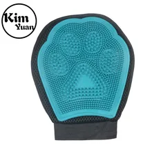 KIM YUAN воздухопроницаемые перчатки для ухода за домашними животными массажные перчатки для ванны для собак удаление волос резиновая стирка собак для волос банные лапы с принтом