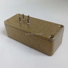 5 шт./лот 1590A литье под давлением металлический корпус педаль топает чехол для DIY гитары педаль эффектов мигающий золотой цвет