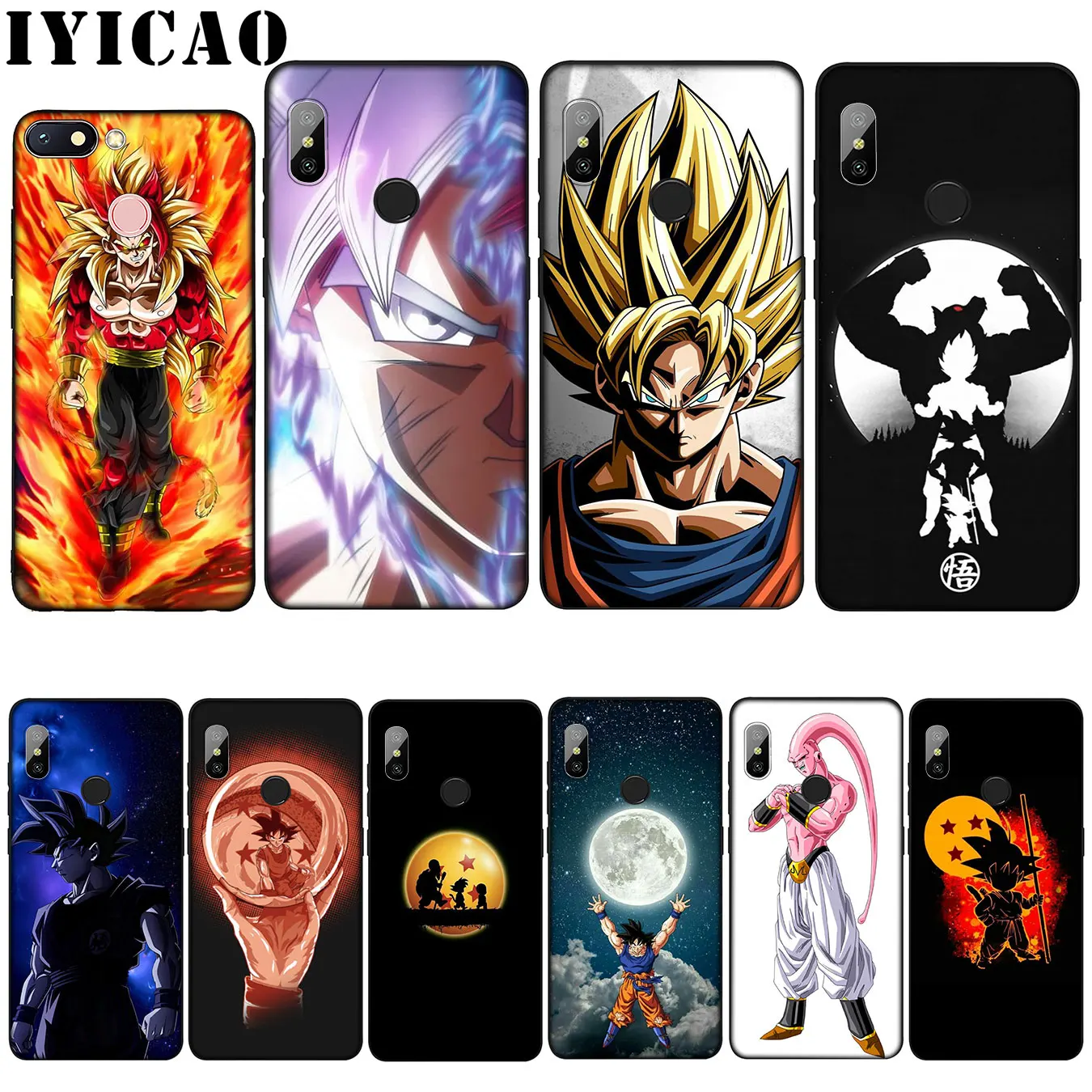 

IYICAO DRAGON BALL Z DBZ Goku Soft Silicone Case for Xiaomi Mi 9 8 A2 Lite A1 6 pocophone f1 MAX 3 mi9 mi8 mia2
