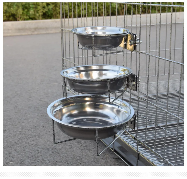23 см подвесная миска для собак из нержавеющей стали, настенный контейнер для воды для кошек, домашних животных, фидер, фиксированный металлический держатель, поддержка, защита от опрокидывания