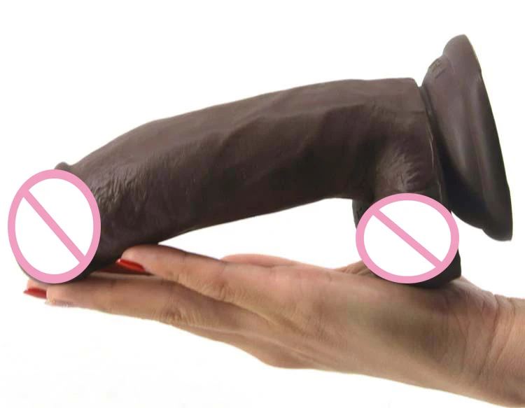 Super soft huge dildo flesh/brown male artificial penis big thick dick suction cup dildo realistic anal dildo sex toys for women