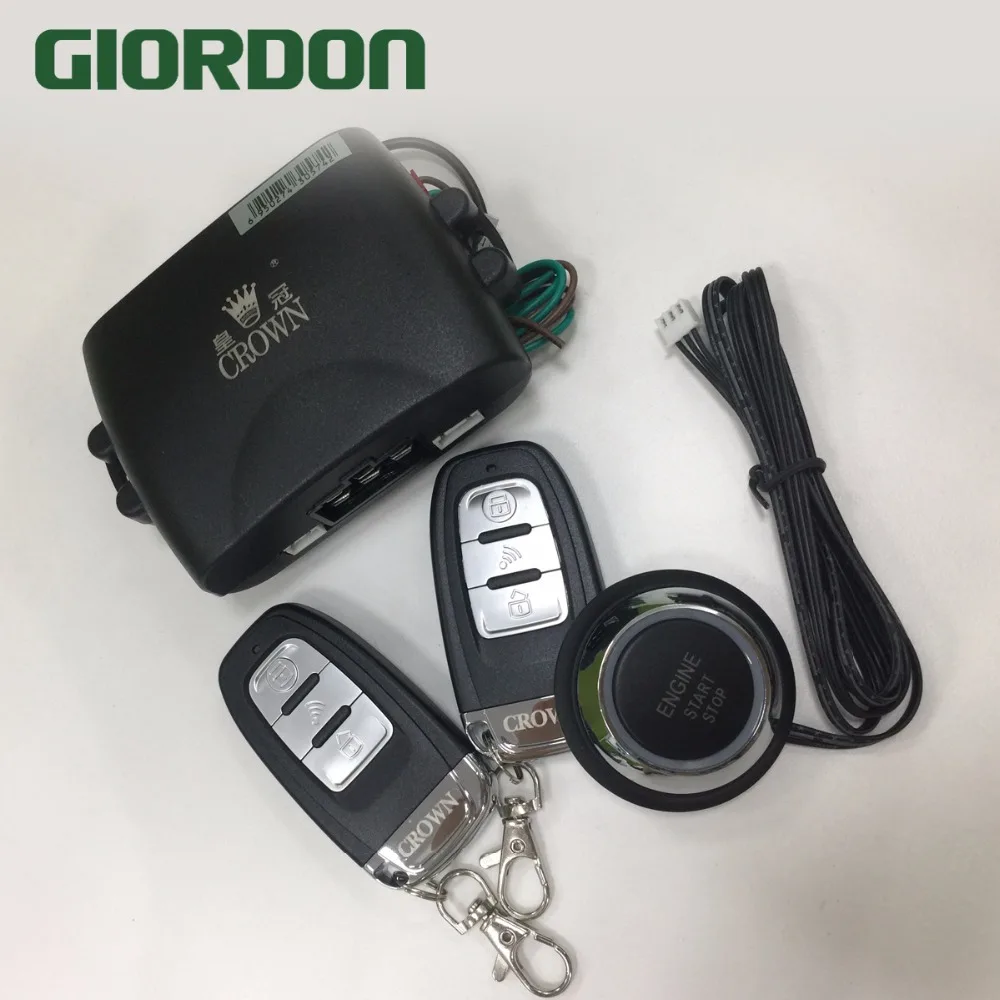 

Universal DC12V Smartphone Auto Car Alarm Engine Starline Push Button Start Stop Keyless Entry System Starter Anti-theft System