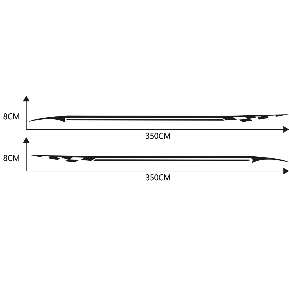 Модификация кузова автомобиля Наклейка на уровне талии кузова гоночная Боковая дверь длинные полосатые наклейки Авто Виниловая Наклейка персональная наклейка s