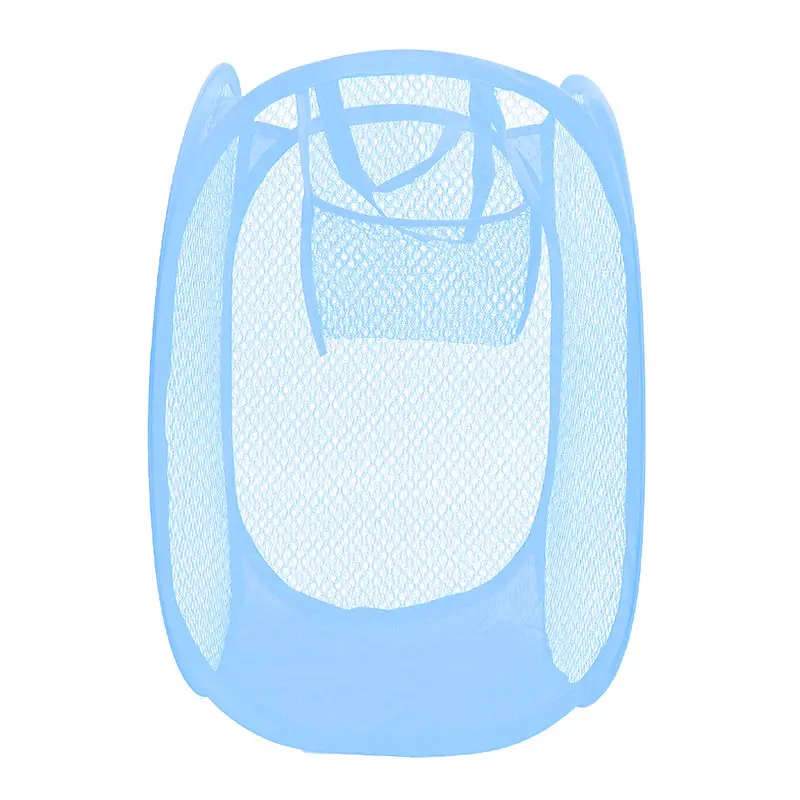 Mrosaa сетчатая корзина для стирки, складная корзина для белья, домашняя одежда, органайзер, корзина для хранения грязной одежды - Цвет: Синий