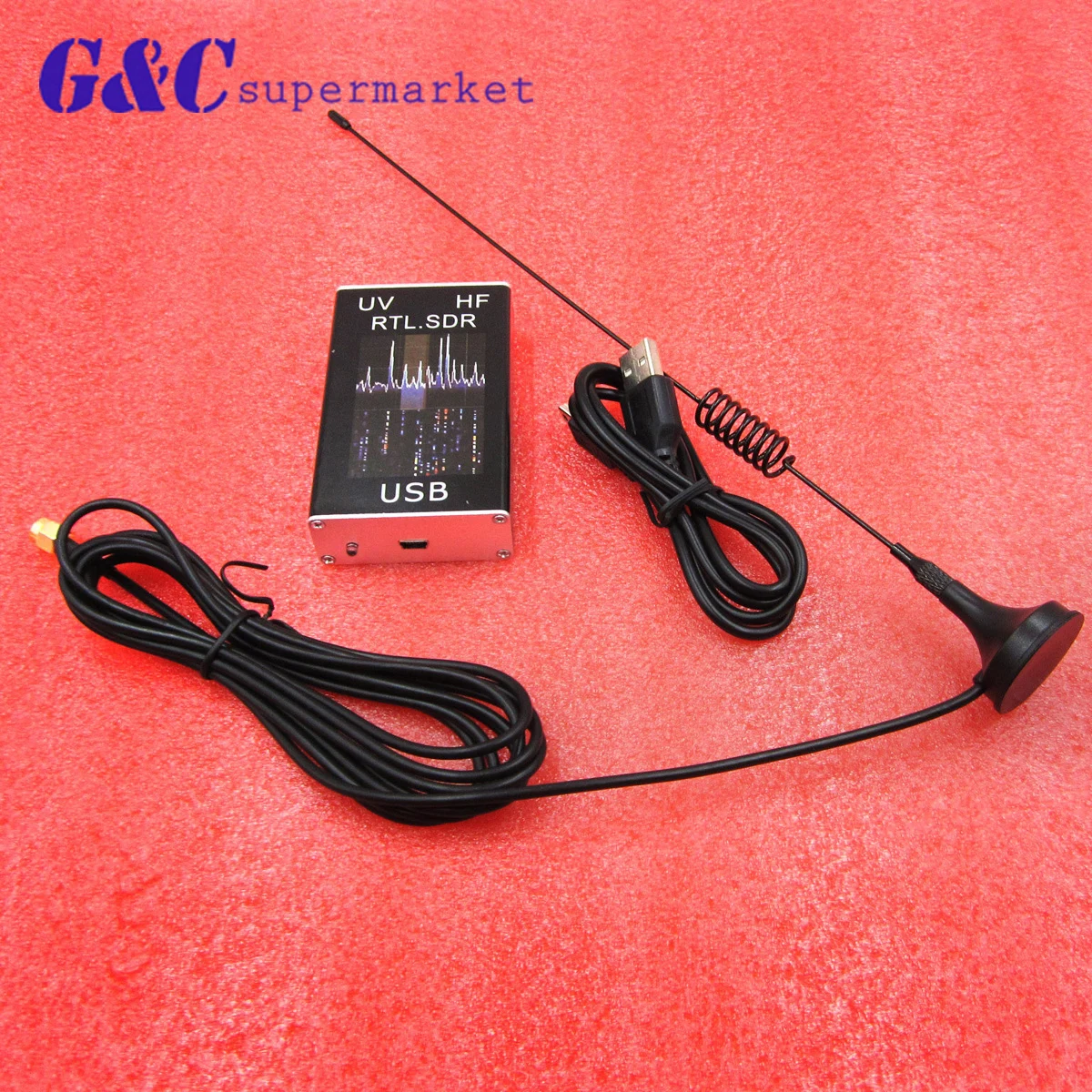 

Ham Radio Receiver 100KHz-1.7GHz full Band UV HF RTL-SDR USB Tuner Receiver R820T+8232 Ham Radio Software Defined Radio