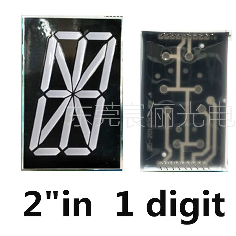 

2 inches red 16 Segment 1 Bit LED Display Nixie tube 2" 2in DIP Digital Tube Plastic Metal Common ANODE