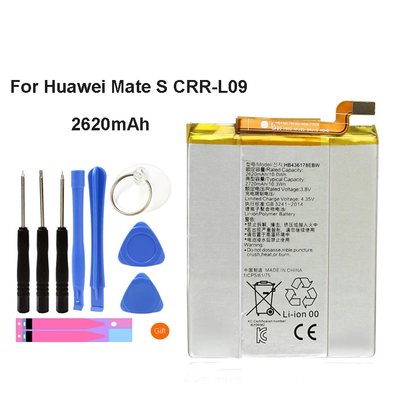 Оригинальный аккумулятор HB436178EBW для Huawei Mate S CRR L09 L13 L23 CL10 CL20 CL00 UL00 TL00 2620