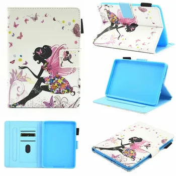 

PU Leather Cover For Kindle Paperwhite123 Capa Colorful Painted Flip Stand Holder 6'' inch Case For Kindle Paperwhite E-Book