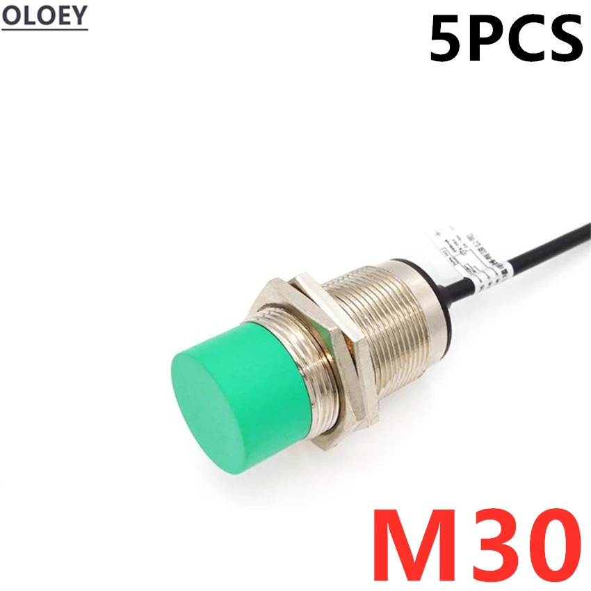 

5pcs M30-15N1 Inductive Proximity Switch Two-wire Three-wire Induction Metal Object Effective Distance 15mm M30