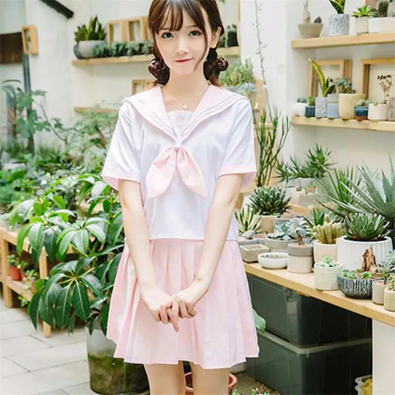 

New Fashion School Dress Academism School Uniforms Top+Skirt Suit S-XXL Japanese School Girl Sailor Suits OY-G3241
