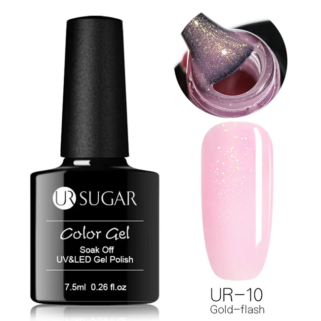 Ur Sugar, 7,5 мл, быстрое удлинение, гель, прозрачный, розовый, для ногтей, для наращивания, УФ-гель, для дизайна, полигель для ногтей, акриловый, для пальцев, Гель-лак - Цвет: 10