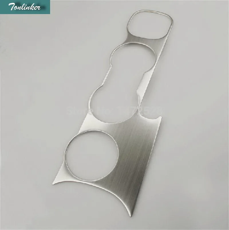 

Tonlinker 1 PCS Car Styling Stainless Steel Center Console Cup Holder Trim Cover stickers for Chevrolet TRAX 2014 Accessories