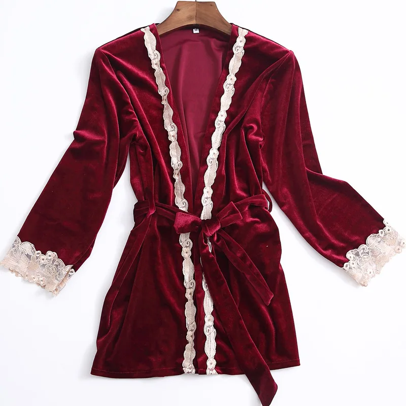 wine red women pajamas (18)