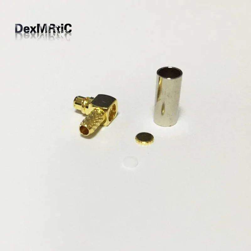 

1pc MMCX plug male Crimp RF COAX Connector RG316 RG174 LMR100 Right Angle type