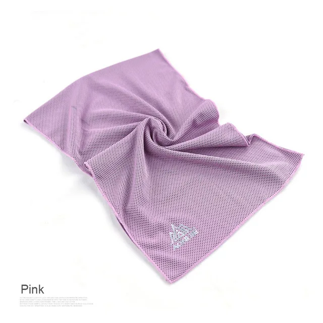 AONIJIE полотенце для мгновенного охлаждения быстрое высыхание сетчатые пляжные фитнес тренажерный зал Йога отдых абсорбент Chilly купальное полотенце - Цвет: Pink
