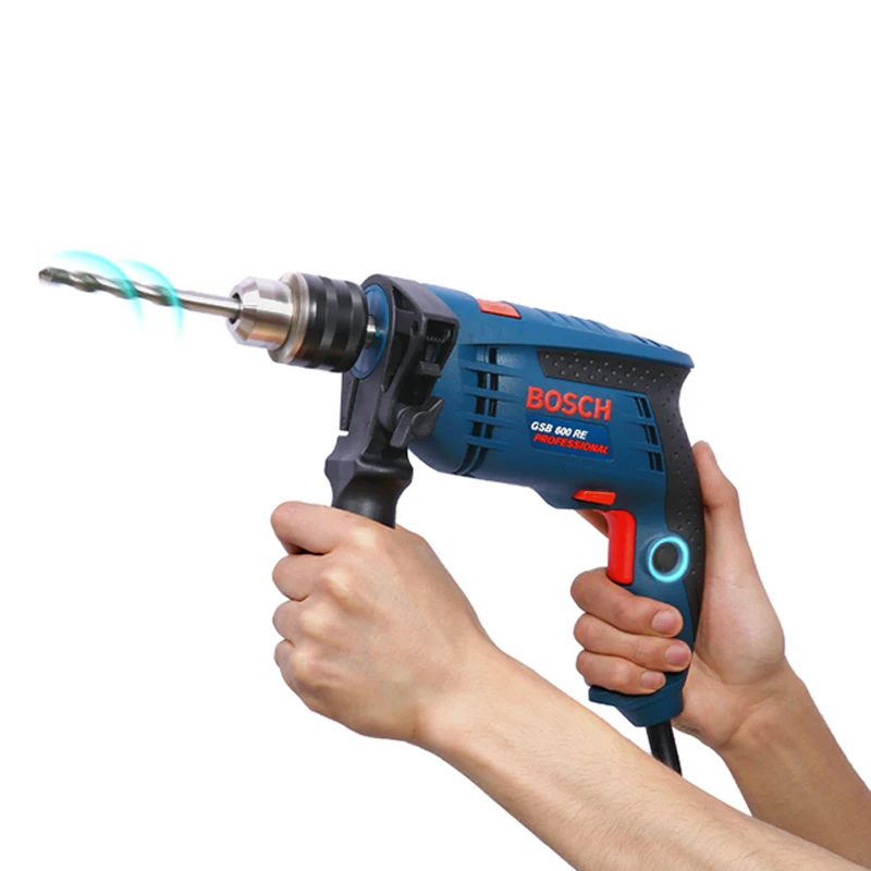 

Bosch GSB600RE Impact Drill Set Multi-function Household Electric Drill Screwdriver Electric Hammer Toolbox