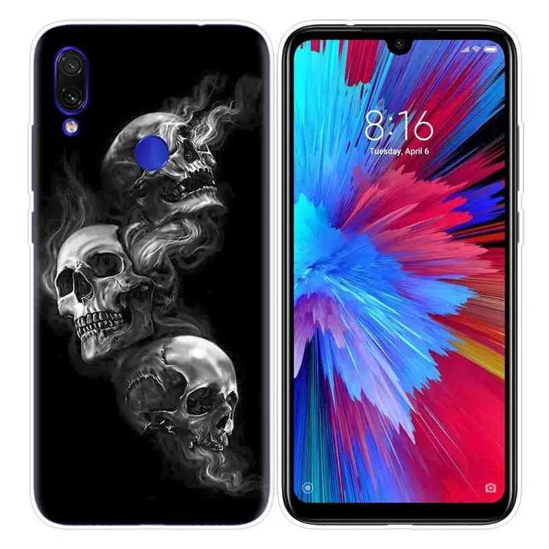 Чехол с черепом для Xiao mi Red mi Note 7 7S K20 Y3 GO S2 6 6A 7A 5 Pro mi Play 9T A1 A2 8 Lite Poco F1 - Цвет: 04