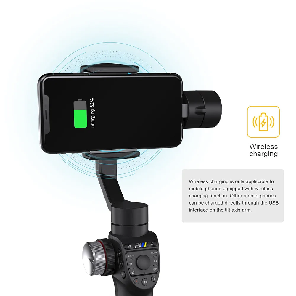 Cadiso Freevision Vilta m Pro 3-axis Handheld Gimbal Smartphone Video Stabilizer with Wireless Char