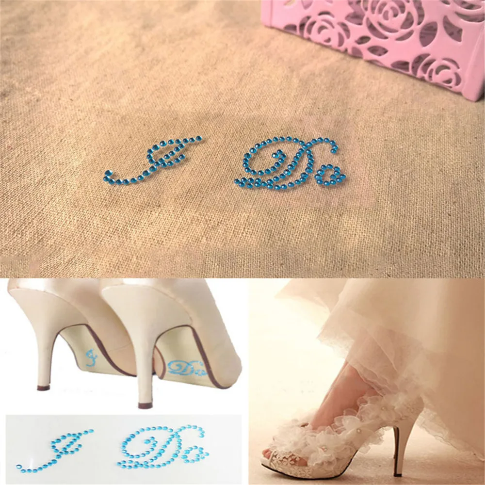 

New Selling 1 Set I Do Me Too Bridal Groom Shoe Sticker White Clear Rhinestone Wedding Decor